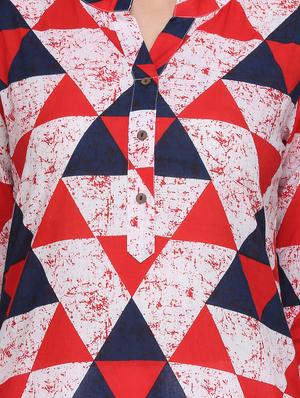 geometric printed straight kurta - 17457714 - Standard Image - 4