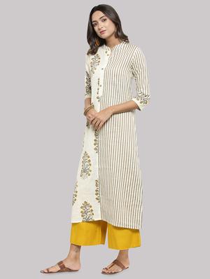 floral straight kurta - 17457716 - Standard Image - 2