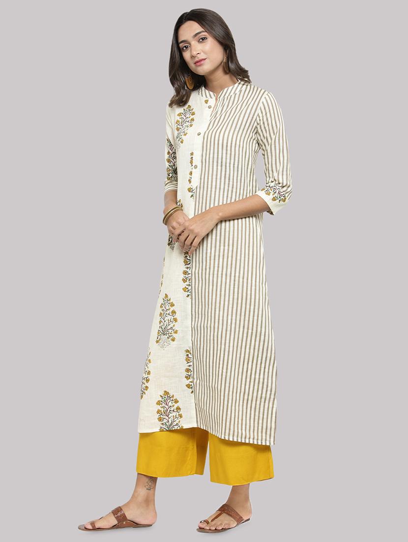 floral straight kurta - 17457716 - Zoom Image - 2
