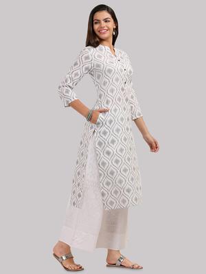 printed straight kurta - 17457718 - Standard Image - 2