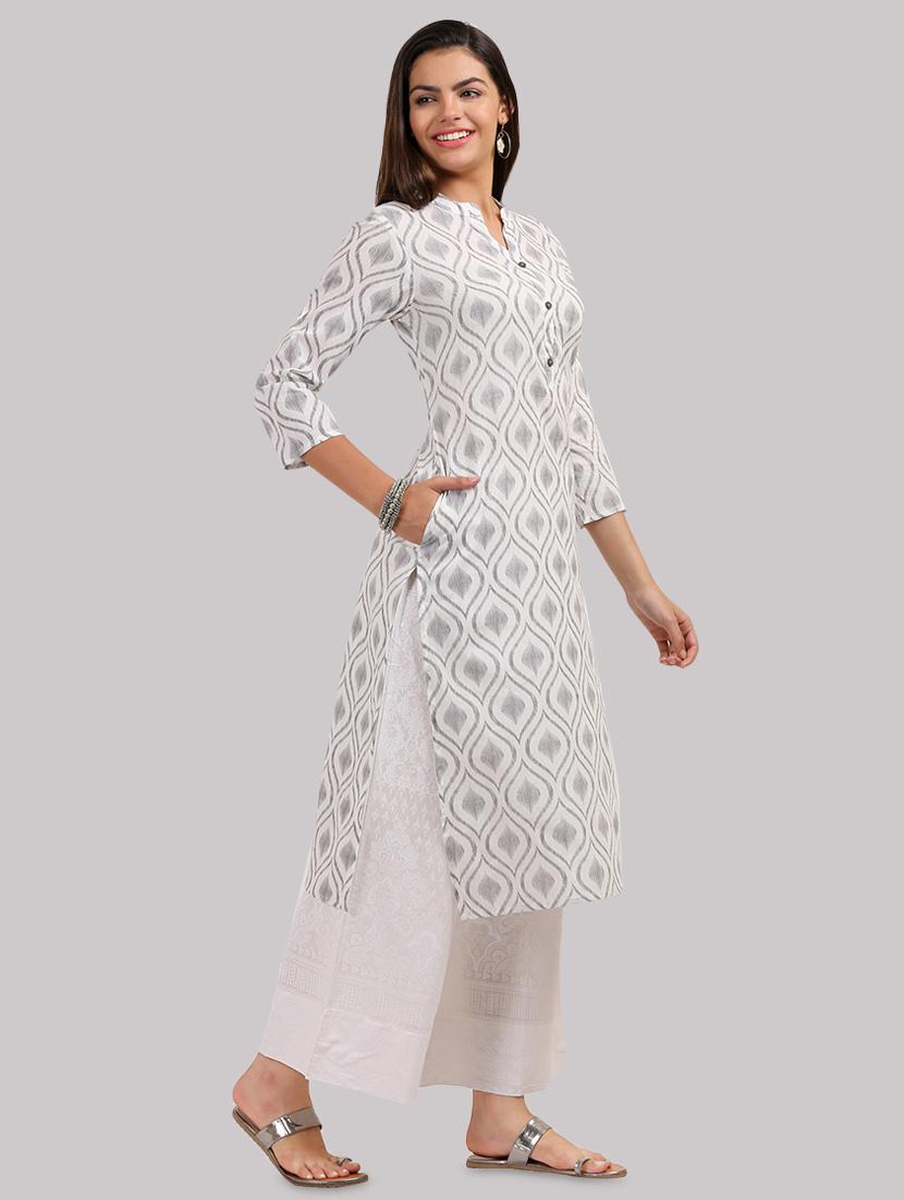 printed straight kurta - 17457718 - Zoom Image - 2