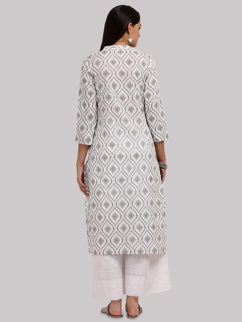 printed straight kurta - 17457718 - Zoom Image - 3
