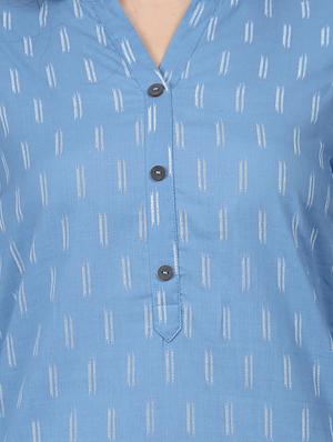 ikat print straight kurta - 17457725 - Standard Image - 4