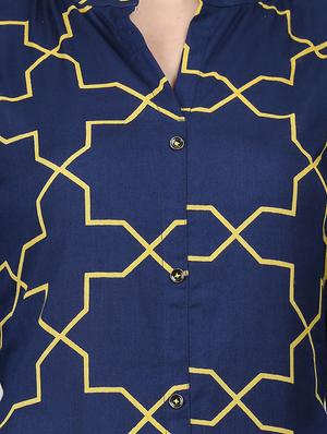 geometric print straight kurta - 17457727 - Standard Image - 4