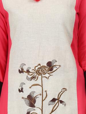 color block straight kurta - 17457728 - Standard Image - 4