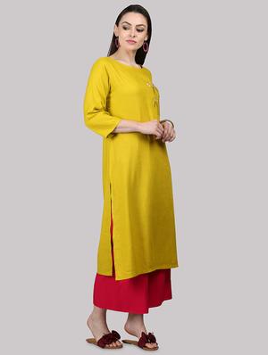 embroidered straight kurta - 17457732 - Standard Image - 2
