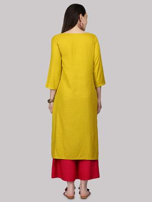 embroidered straight kurta - 17457732 - Standard Image - 3