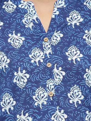 block print straight kurta - 17457734 - Standard Image - 4