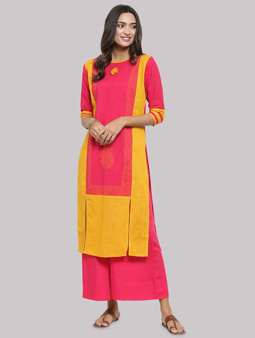 paisley straight kurta - 17457735 - Zoom Image - 1