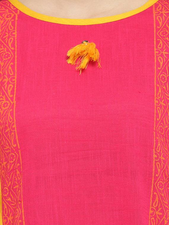 paisley straight kurta - 17457735 - Zoom Image - 4