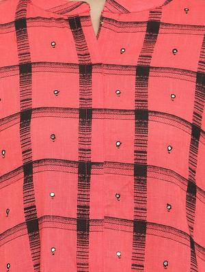 checkered straight kurta - 17457736 - Standard Image - 4