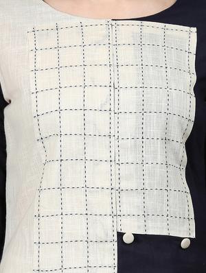 color block straight kurta - 17457737 - Standard Image - 4