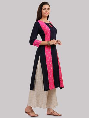 printed straight kurta - 17457740 - Standard Image - 2