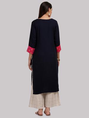 printed straight kurta - 17457740 - Standard Image - 3