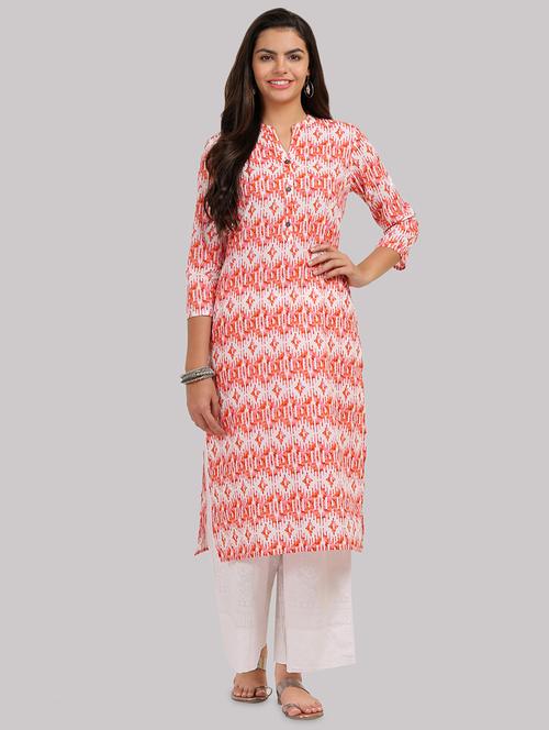 printed straight kurta - 17457741 - Standard Image - 1