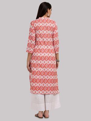 printed straight kurta - 17457741 - Standard Image - 3