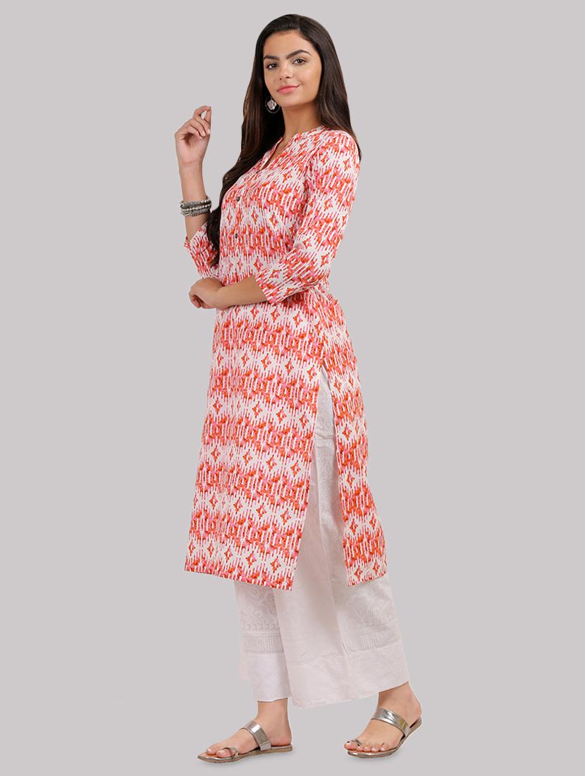 printed straight kurta - 17457741 - Zoom Image - 2