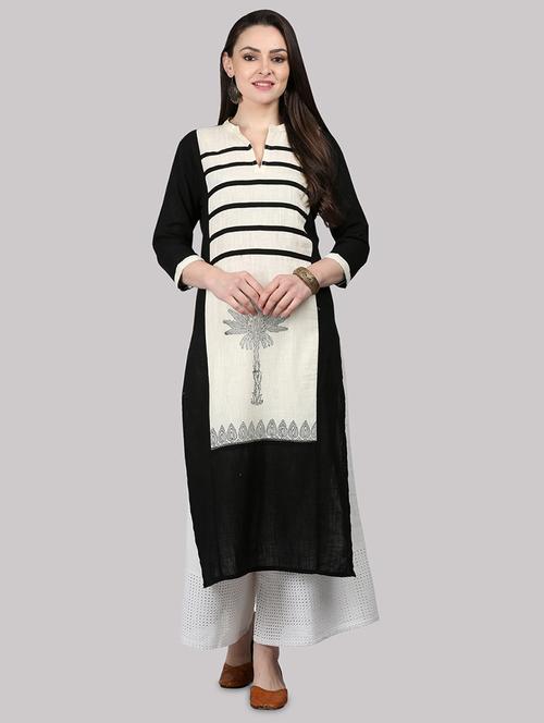 striped straight kurta - 17457742 - Standard Image - 1