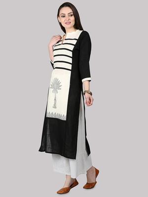 striped straight kurta - 17457742 - Standard Image - 2