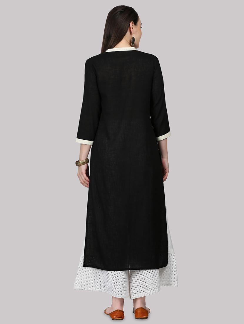 striped straight kurta - 17457742 - Zoom Image - 3