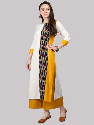 ikat print straight kurta - 17457743 - Standard Image - 2