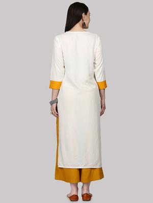 ikat print straight kurta - 17457743 - Standard Image - 3