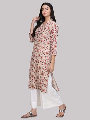 floral straight kurta - 17457744 - Standard Image - 2