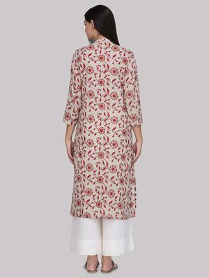 floral straight kurta - 17457744 - Standard Image - 3