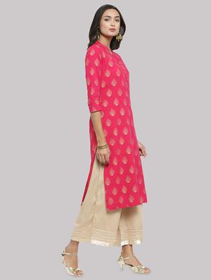 printed straight kurta - 17457746 - Standard Image - 2