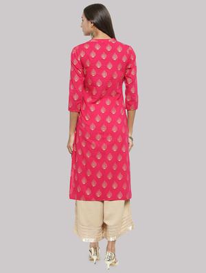 printed straight kurta - 17457746 - Standard Image - 3