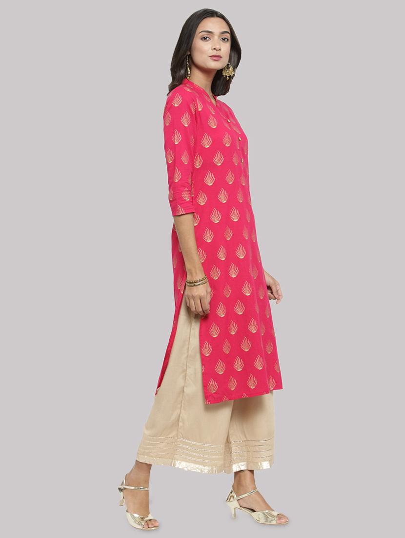 printed straight kurta - 17457746 - Zoom Image - 2