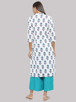 printed straight kurta - 17457747 - Standard Image - 3