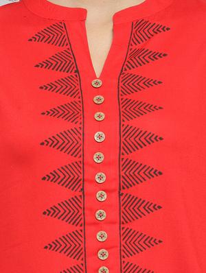 printed straight kurta - 17457749 - Standard Image - 4