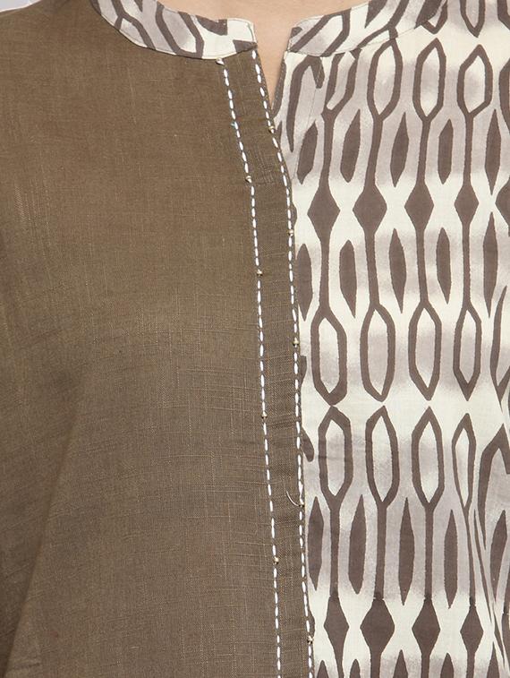 printed straight kurta - 17457752 - Zoom Image - 4
