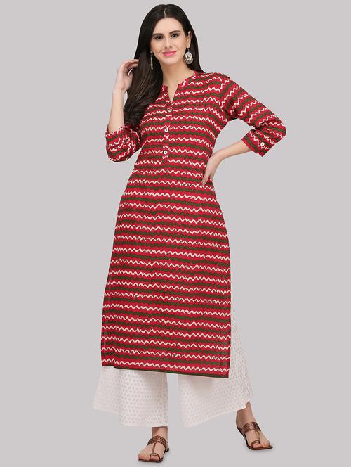 printed straight kurta - 17457753 - Standard Image - 1