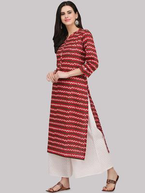 printed straight kurta - 17457753 - Standard Image - 2