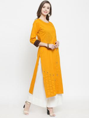 embroidered straight kurta - 17457754 - Standard Image - 2