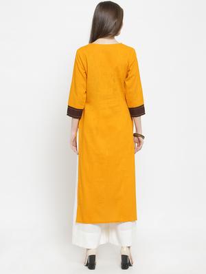 embroidered straight kurta - 17457754 - Standard Image - 3