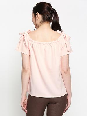 boat neck solid top - 17457773 - Standard Image - 3