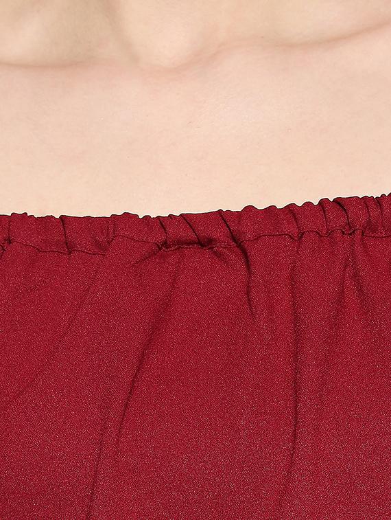off shoulder neck solid top - 17457775 - Zoom Image - 5
