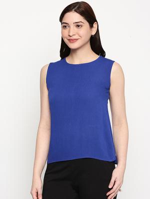 round neck solid top - 17457776 - Standard Image - 2