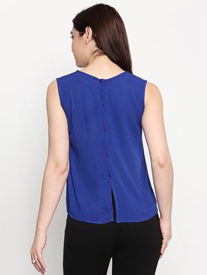 round neck solid top - 17457776 - Standard Image - 3