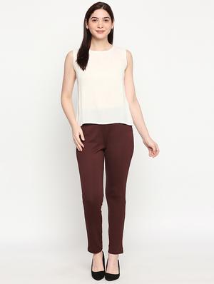round neck solid top - 17457777 - Standard Image - 4