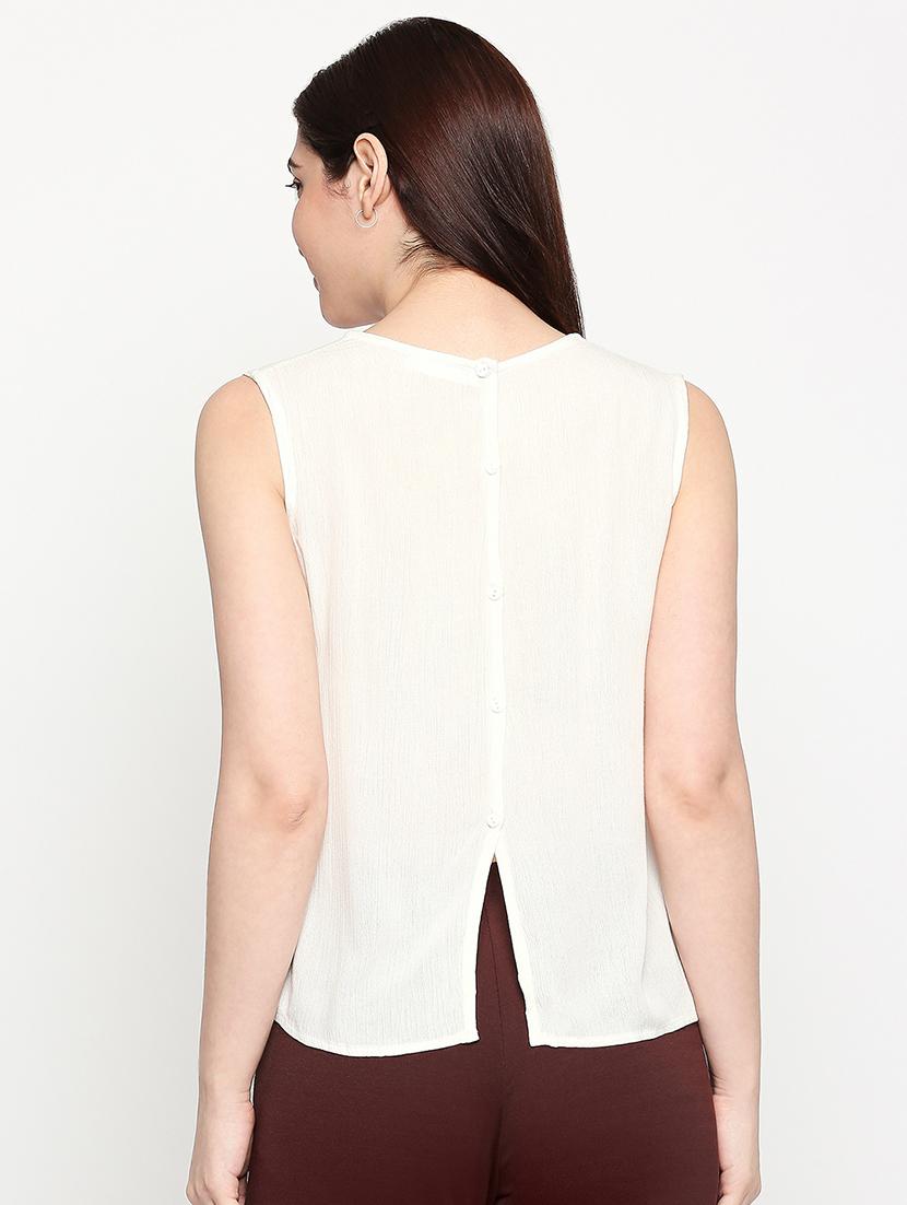 round neck solid top - 17457777 - Zoom Image - 3