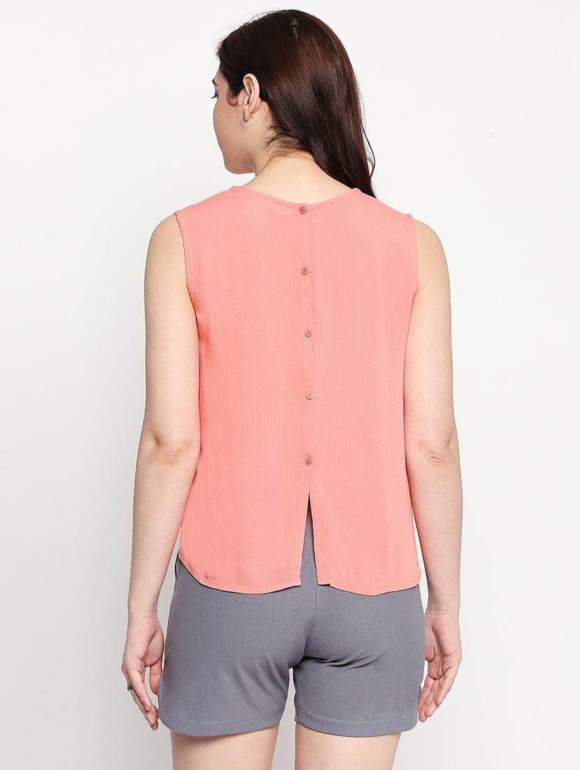 round neck solid top - 17457778 - Zoom Image - 3