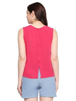 round neck solid top - 17457779 - Standard Image - 3