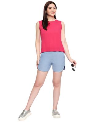 round neck solid top - 17457779 - Standard Image - 4