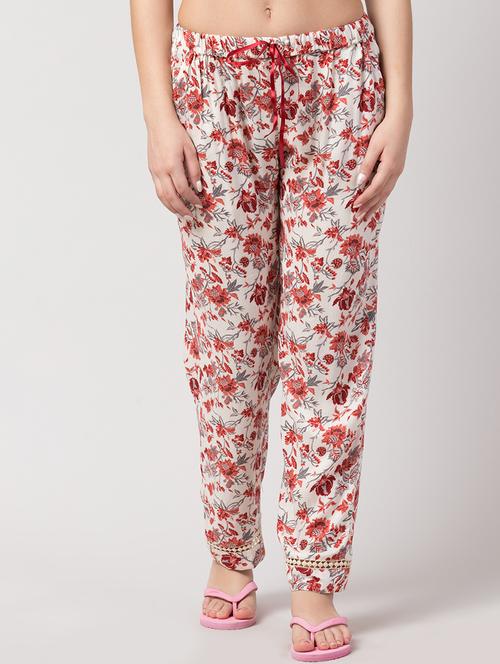 white rayon pajama - 17457797 - Standard Image - 1
