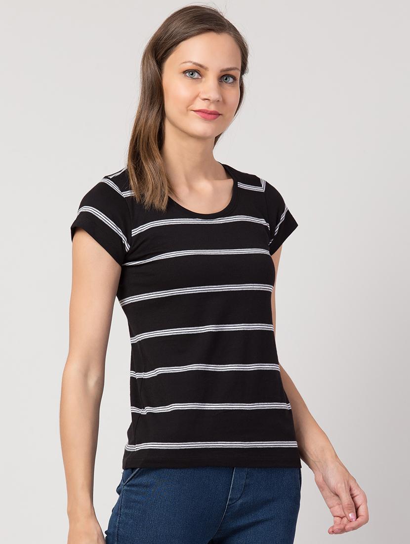 round neck striped tee - 17457798 - Zoom Image - 2