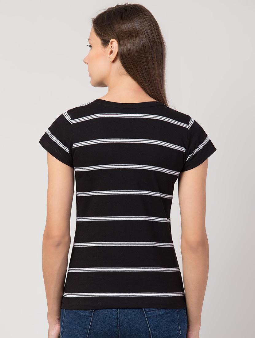 round neck striped tee - 17457798 - Zoom Image - 3